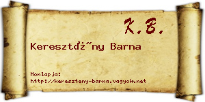 Keresztény Barna névjegykártya