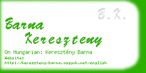 barna kereszteny business card
